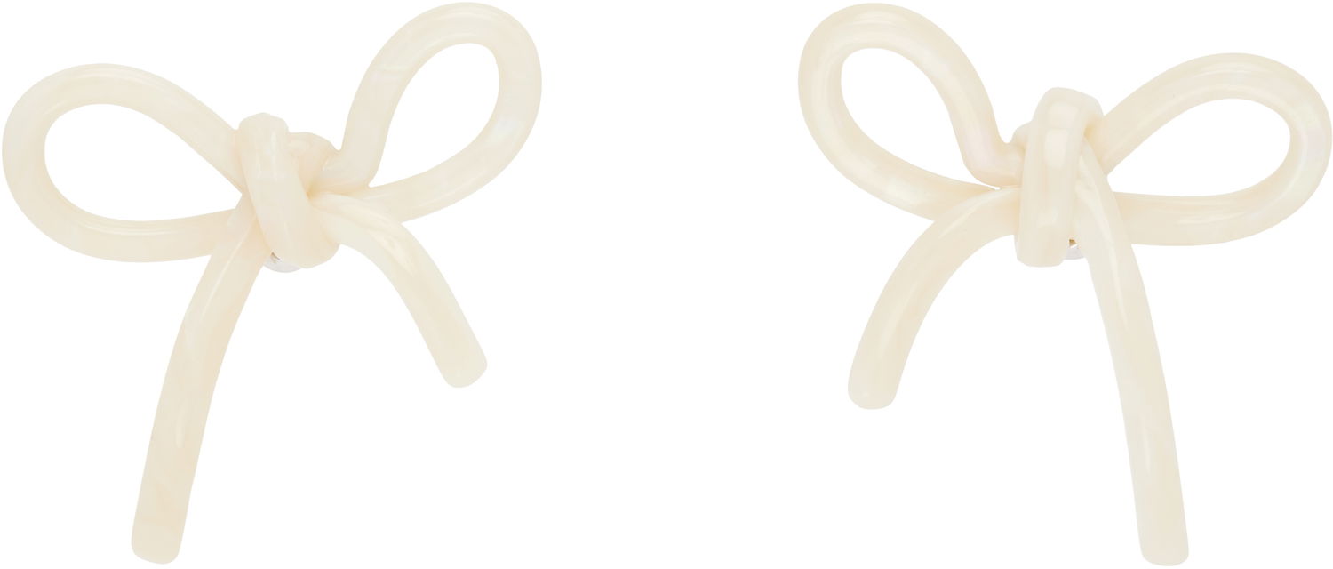 Náušnice SHUSHU/TONG SHUSHU/TONG YVMIN Edition Bow Earrings Biela | AW2020AC16 PLA001, 0