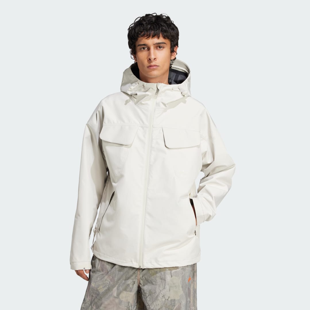 Pláštenka adidas Performance Premium Essentials Water-Repellent Jacket Biela | JD5877, 0