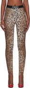 Versace Leopard Print Stirrup Leggings