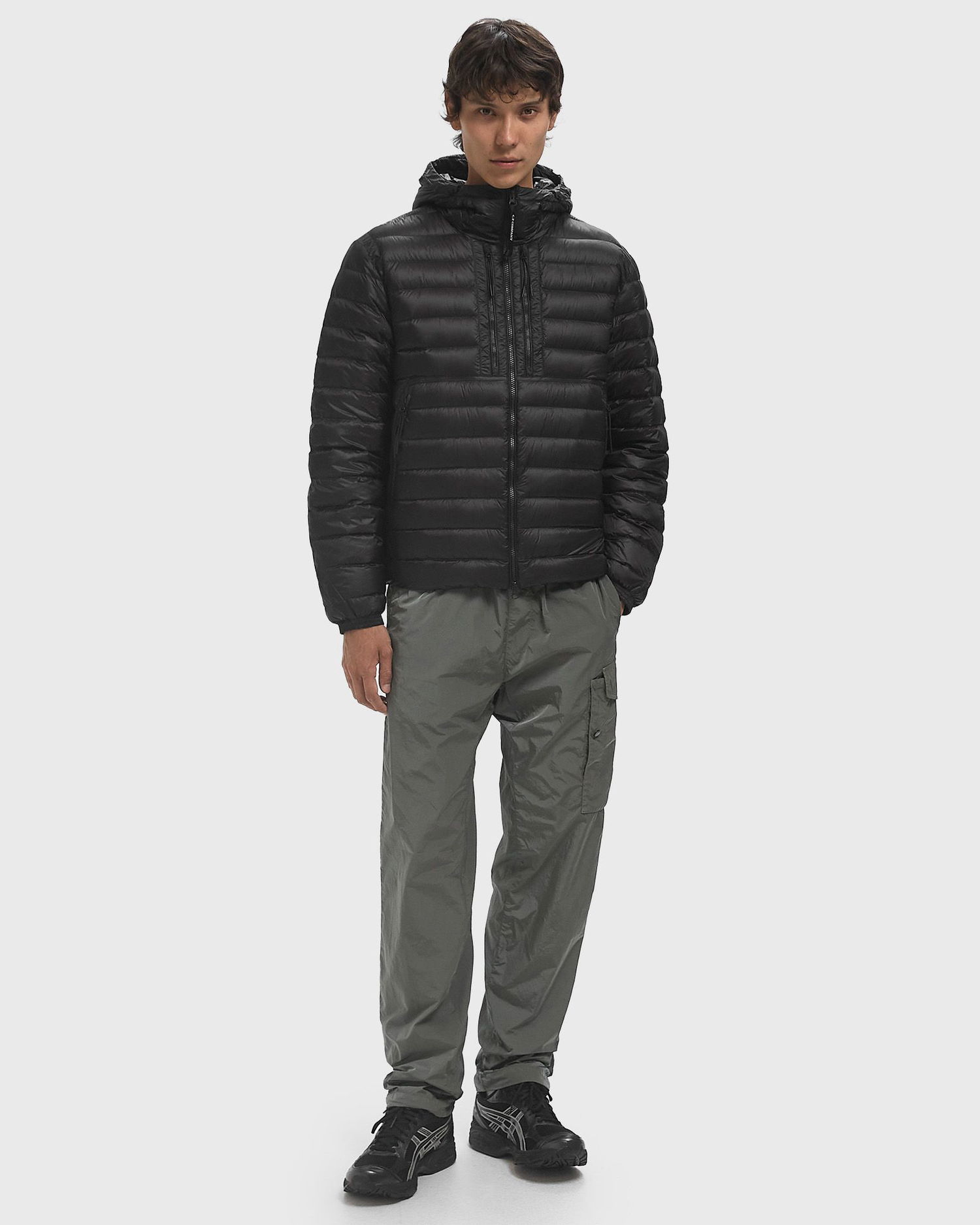Prešívaná bunda C.P. Company Goggle Hooded Down Jacket Čierna | 19CMOW031A110416A-999, 1