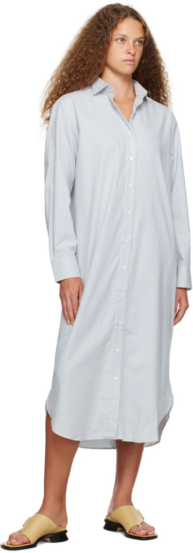 Šaty Baserange Ole Midi Shirt Dress Modrá | DROL-OC-000, 3