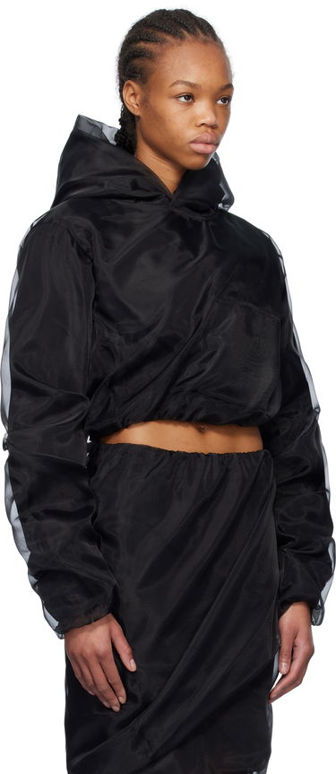 Mikina We11done We11done Layered Cropped Hoodie Čierna | WD-BL0-25-117-W-BK, 1