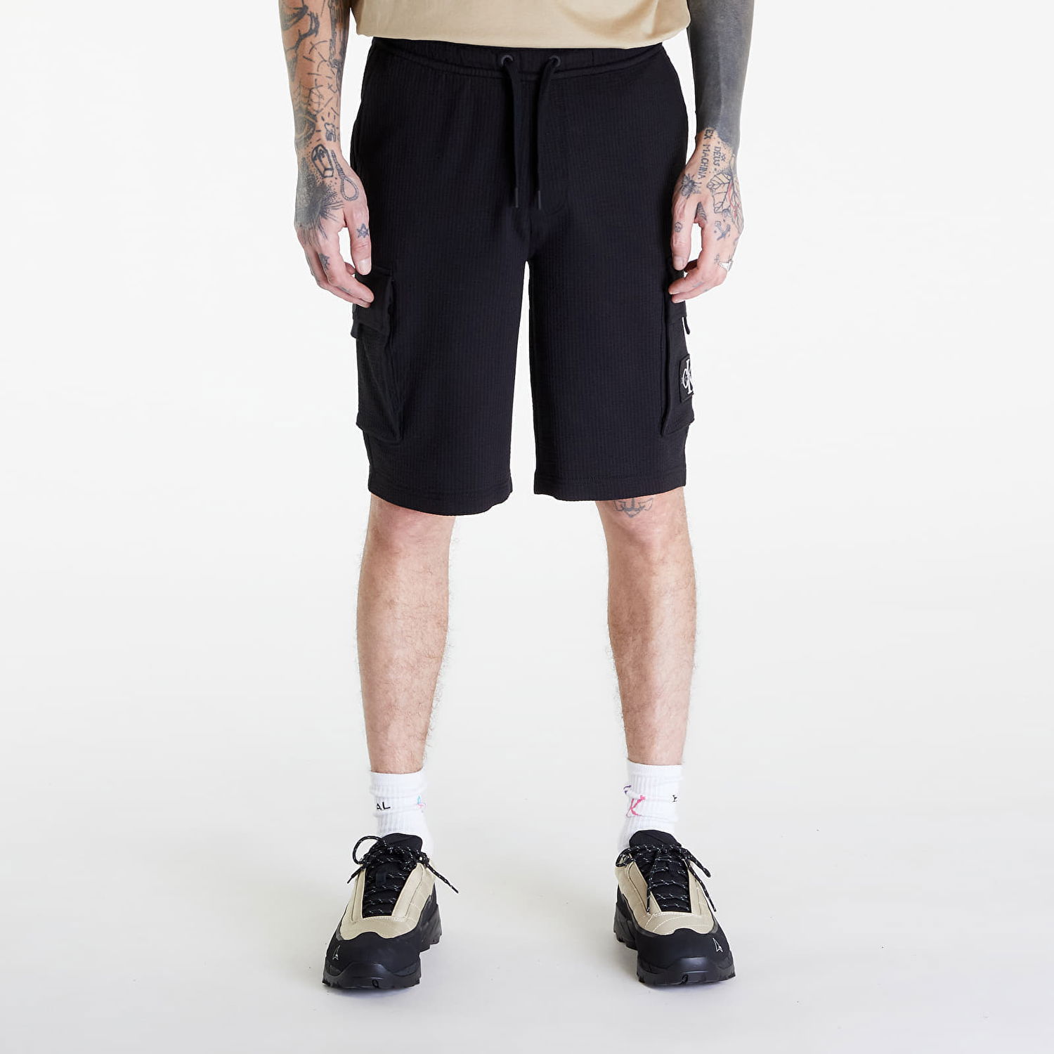 Šortky CALVIN KLEIN Jeans Texture Hwk Shorts Black Čierna | J30J325136 BEH, 0