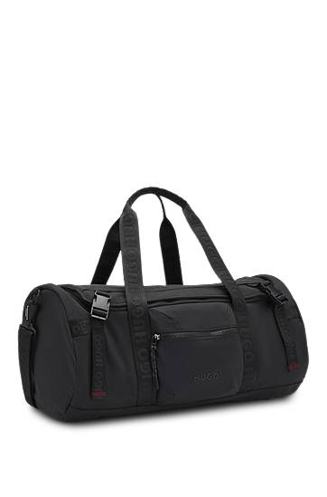 Cestovná taška BOSS HUGO Holdall with Logo Straps Čierna | 50547297, 1