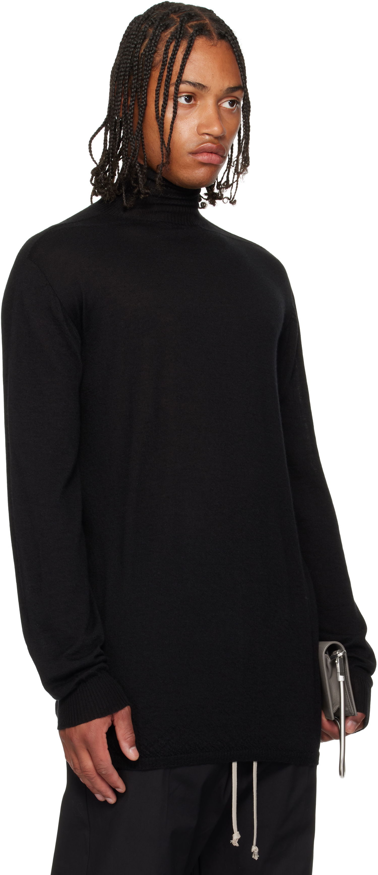 Sveter Rick Owens Rick Owens Concordians Oversized Turtleneck Sweater Čierna | RU02E1626 WS, 1