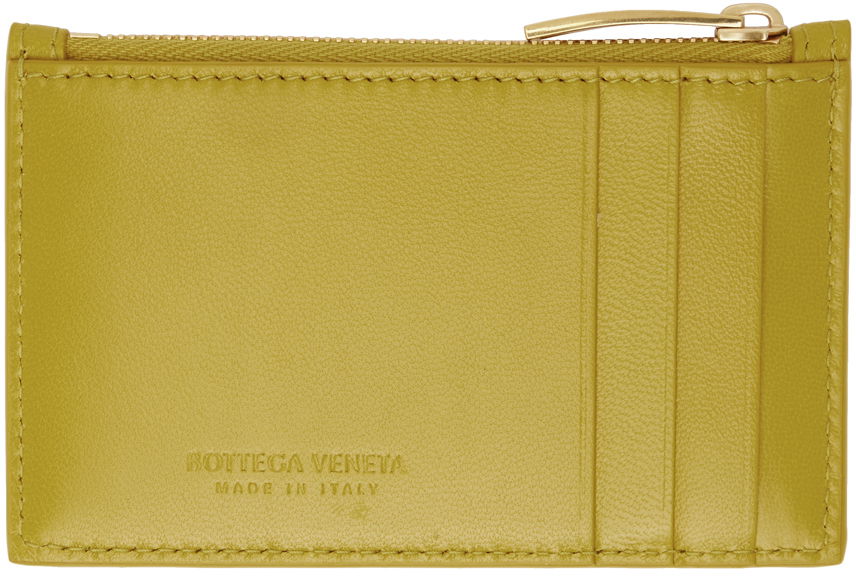 Peňaženka Bottega Veneta Intreccio Card Case Žltá | 681010 VCQC4, 1