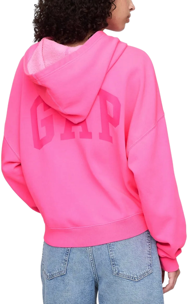 Mikina GAP Cropped Long Sleeve Hoodie with Front Logo Ružová | 429497-02, 1