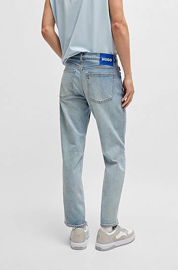 Džínsy BOSS Tapered-Fit Stretch Denim Jeans Modrá | 50529224, 1