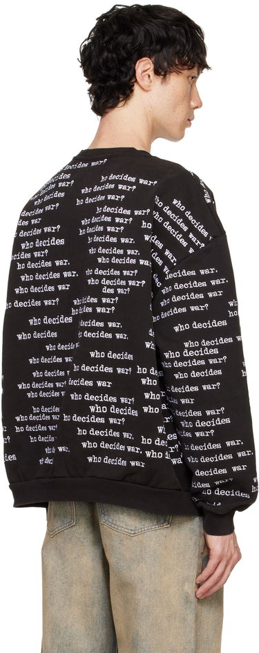 Mikina Who Decides War WDW Scripture Sweatshirt Čierna | 1110370002FW24, 2