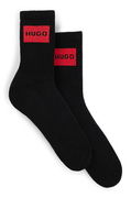 Two-Pack of Short Socks with Red Logos by HUGO