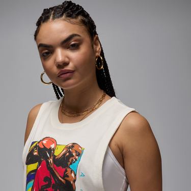 Tielko Jordan Jordan Graphic Print Sleeveless T-Shirt Biela | HJ0199-133, 4