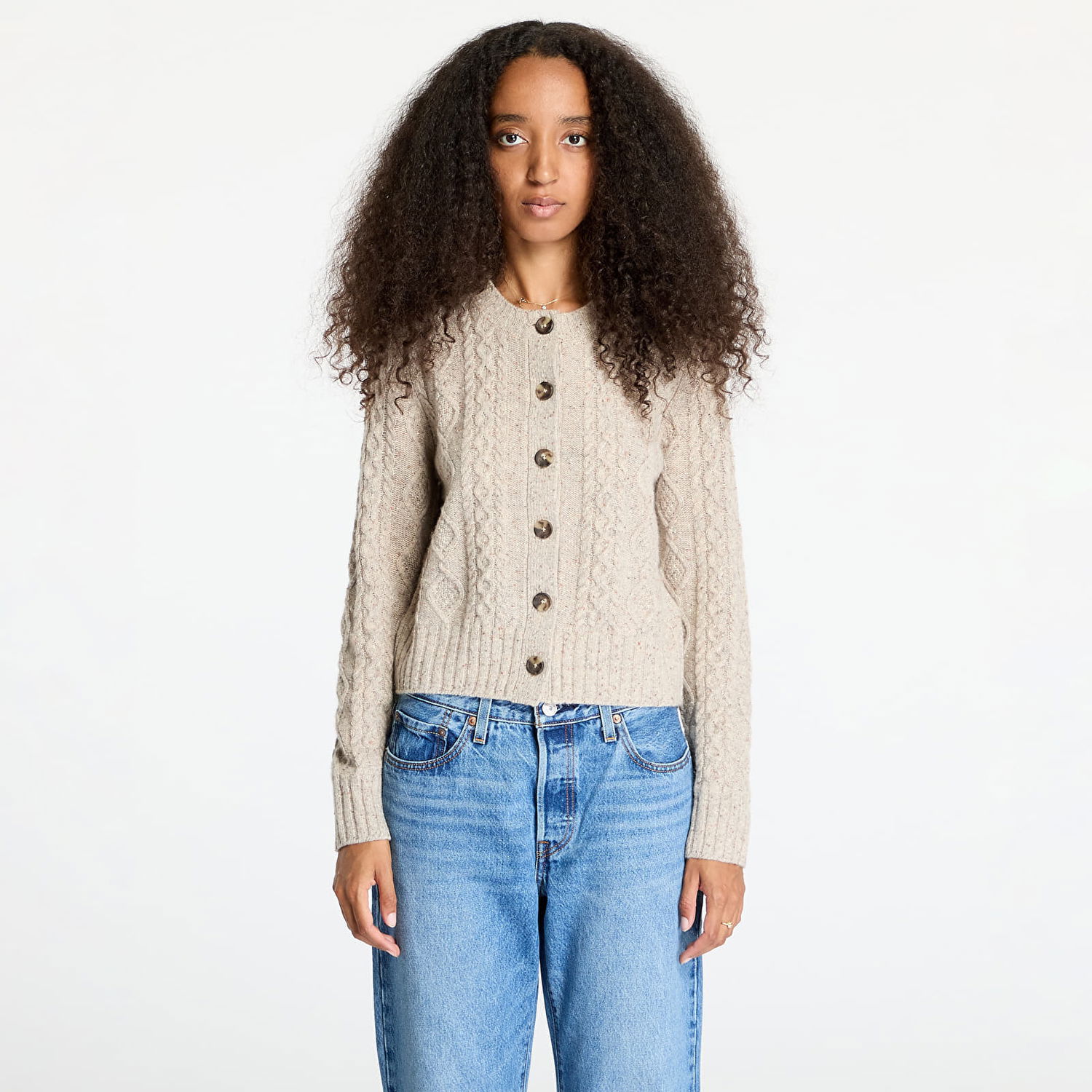 Sveter Levi's Primrose Cable Cardigan Beige Béžová | A8920-0004, 0