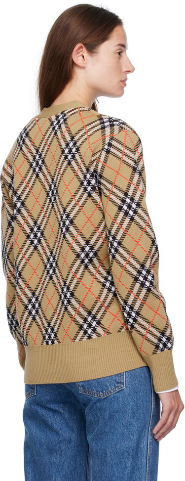 Sveter Burberry Burberry Check Cardigan Béžová | 8110579, 2