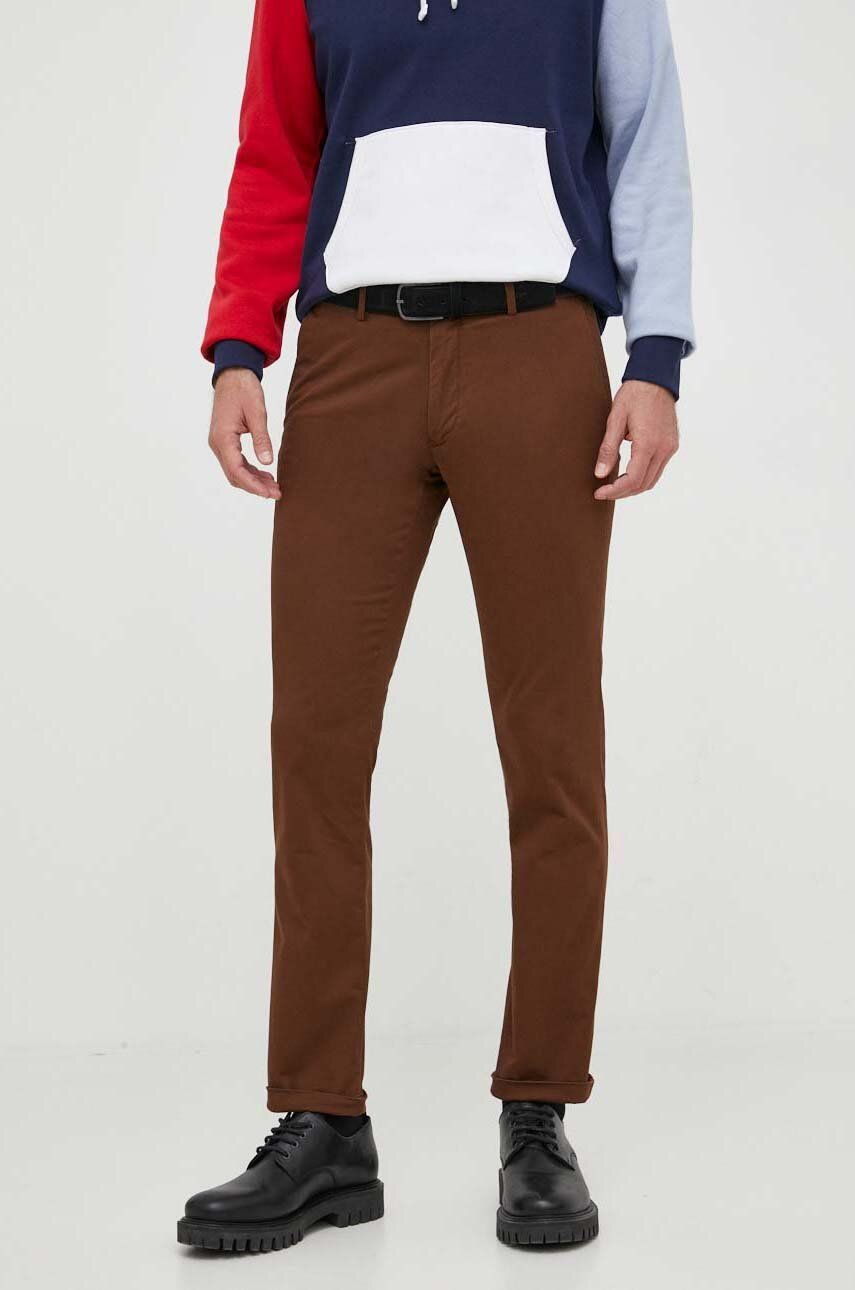 Nohavice Polo by Ralph Lauren Slim Fit Trousers Hnedá | 710644988, 0