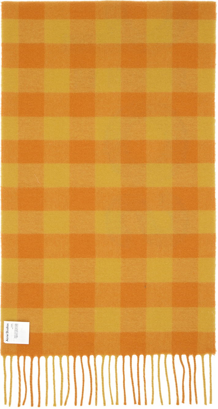 Orange Check Scarf