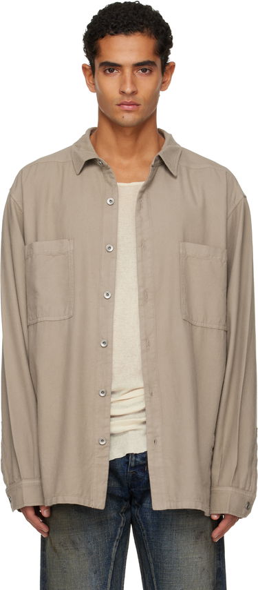 Košeľa Rick Owens DRKSHDW Concordians Jumbo Button-Up Shirt Béžová | DU02E7299 CFL, 0