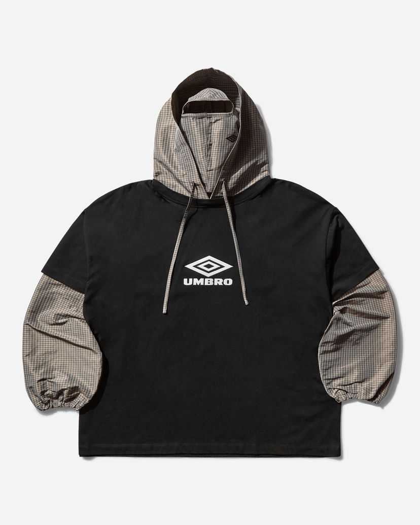 Mikina Umbro Cut Up Plaid Masked Hoodie Čierna | UBMW0365JY106 BLK0047