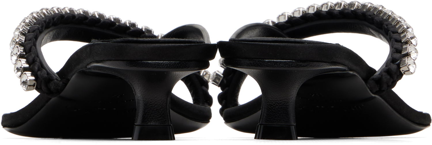 Tenisky a topánky Jimmy Choo Dila 35 Crystal-Embellished Braided Thong Kitten-Heel Sandals Čierna | DILA 35, 1