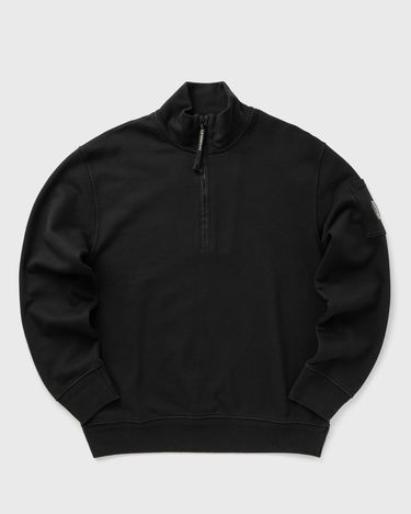 Sveter C.P. Company C.P. Company Cotton Diagonal Fleece Half Zip Sweatshirt Čierna | 18CMSS125A110044G-999, 0