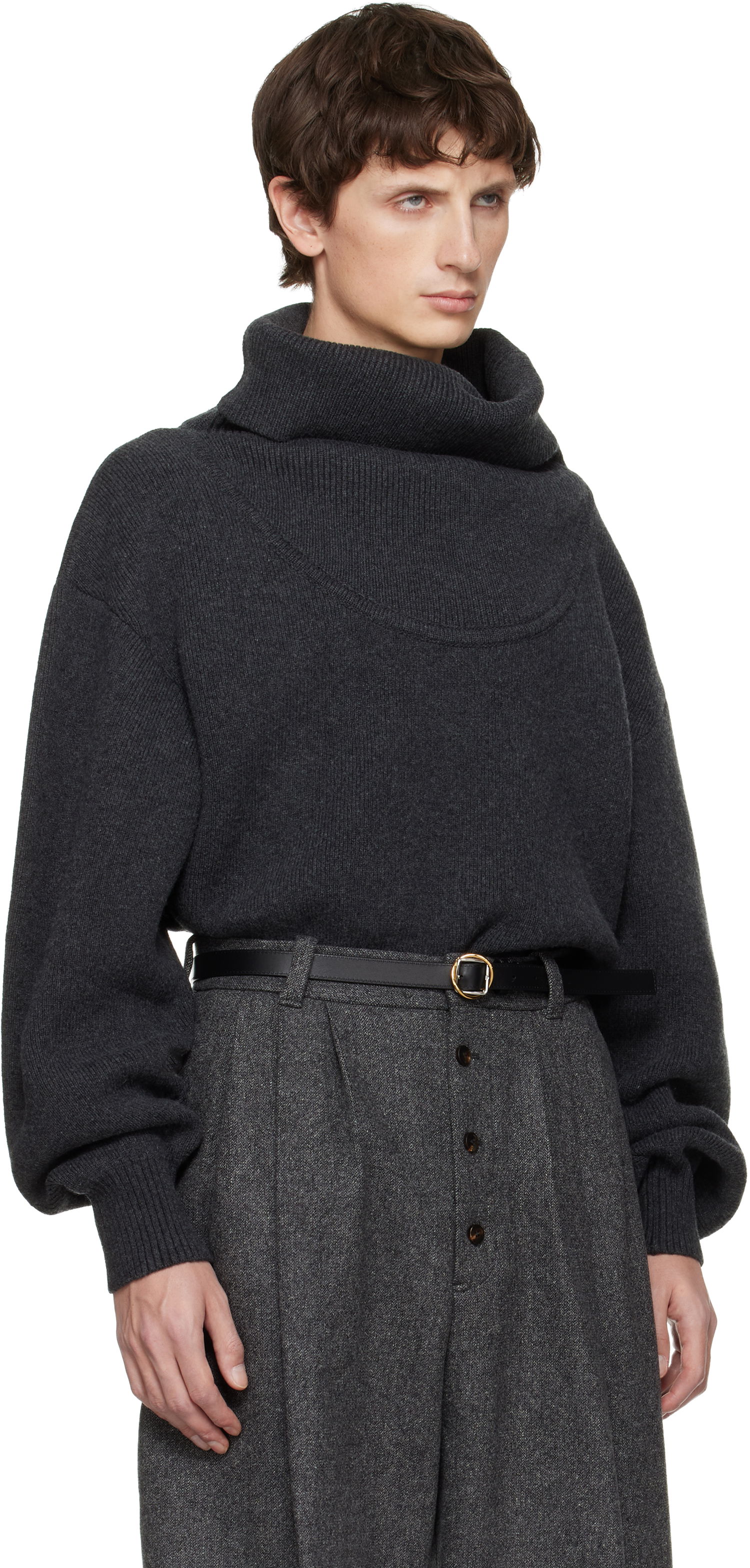 Sveter Jacquemus 'The Pallone' Turtleneck Sweater Šedá | 25HSWM00611AK00278, 1