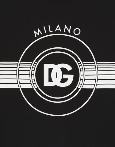 Tričko Dolce & Gabbana Short-sleeved Cotton T-shirt With Dg Print - Man T-shirts Čierna | G8RN8TG7M8WB0665, 3