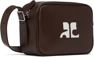 Taška cez rameno Courrèges Courrèges Reedition Leather Camera Bag Hnedá | PERGSA061CR0065, 1
