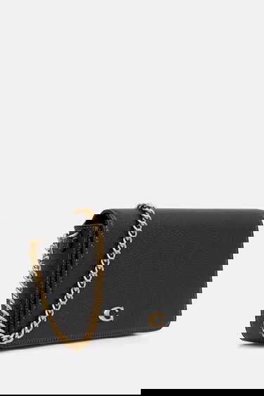 Kabelka Coach Mila Grained Leather Flap Wallet on Chain Čierna | CAO01, 1