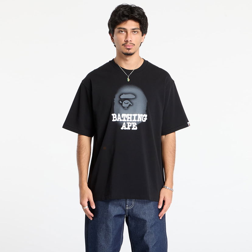 Tričko BAPE Bathing Ape Logo Relaxed Fit Tee Čierna | 001TEL801303MBLK