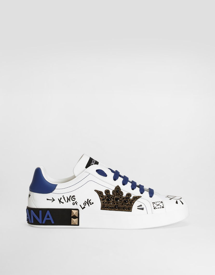 Tenisky a topánky Dolce & Gabbana Portofino Leather 45 Rôznofarebný | CS1759A02198W921