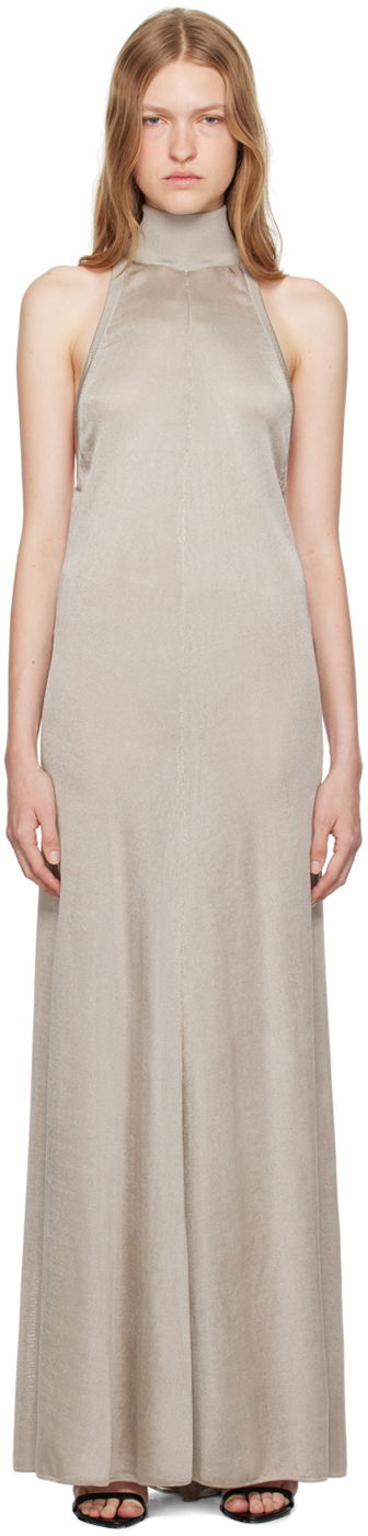 Šaty Tom Ford Halterneck Knit Maxi Dress Hnedá | ACK534-YAX770, 0