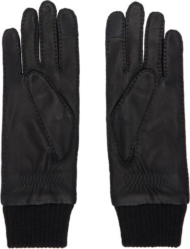 Rukavice AMI Leather Patch Gloves Čierna | HGV301.350, 1