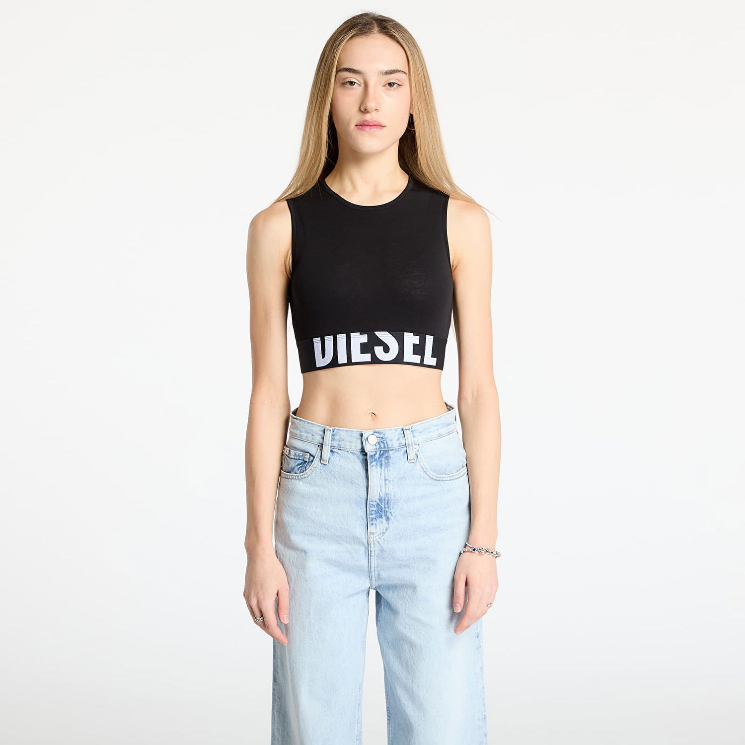 Crop Top Diesel Diesel Ada-D-Pop Crop Tank Top Čierna | A17661-0HMAU 9XX, 0