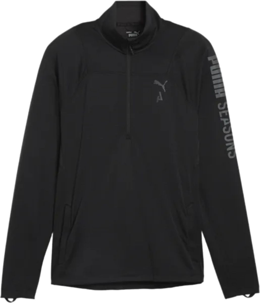 Mikina Puma M SEASONS LS 1/4 Zip Polypropylene Rain Cell Čierna | 524891-01, 0