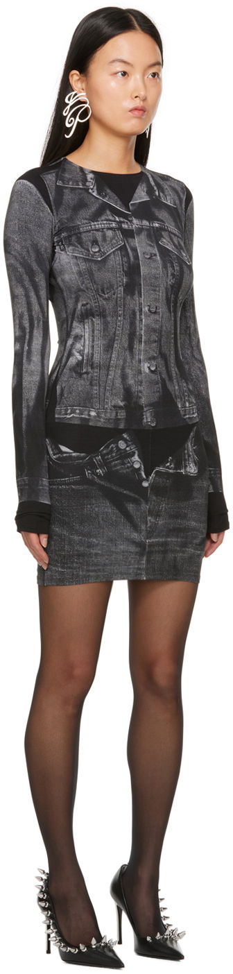 Šaty Jean Paul Gaultier Jean Paul Gaultier Trompe L'œil Printed Minidress Čierna | 23/15-F-RO076-J530-0002, 1