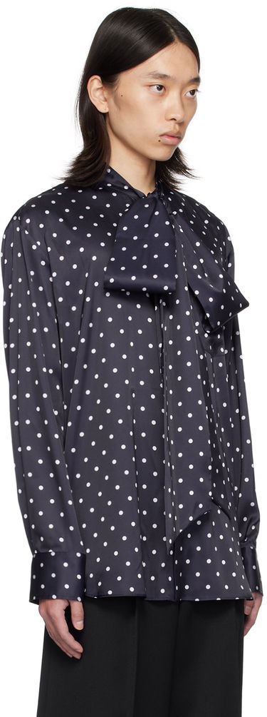 Košeľa Simone Rocha Simone Rocha Front Bow Polka Dot Shirt Navy | 5285 1203, 1