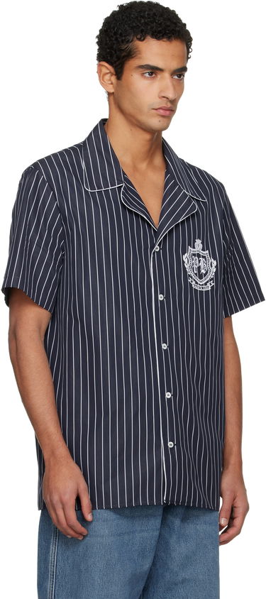 Košeľa Balmain Striped Poplin Pyjama Shirt Navy | FH0HN137CG33, 1
