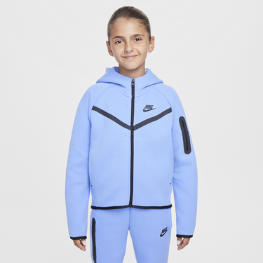 Mikina Nike Girls' Sportswear Tech Fleece Full-Zip Hoodie Modrá | HV8695-494, 0