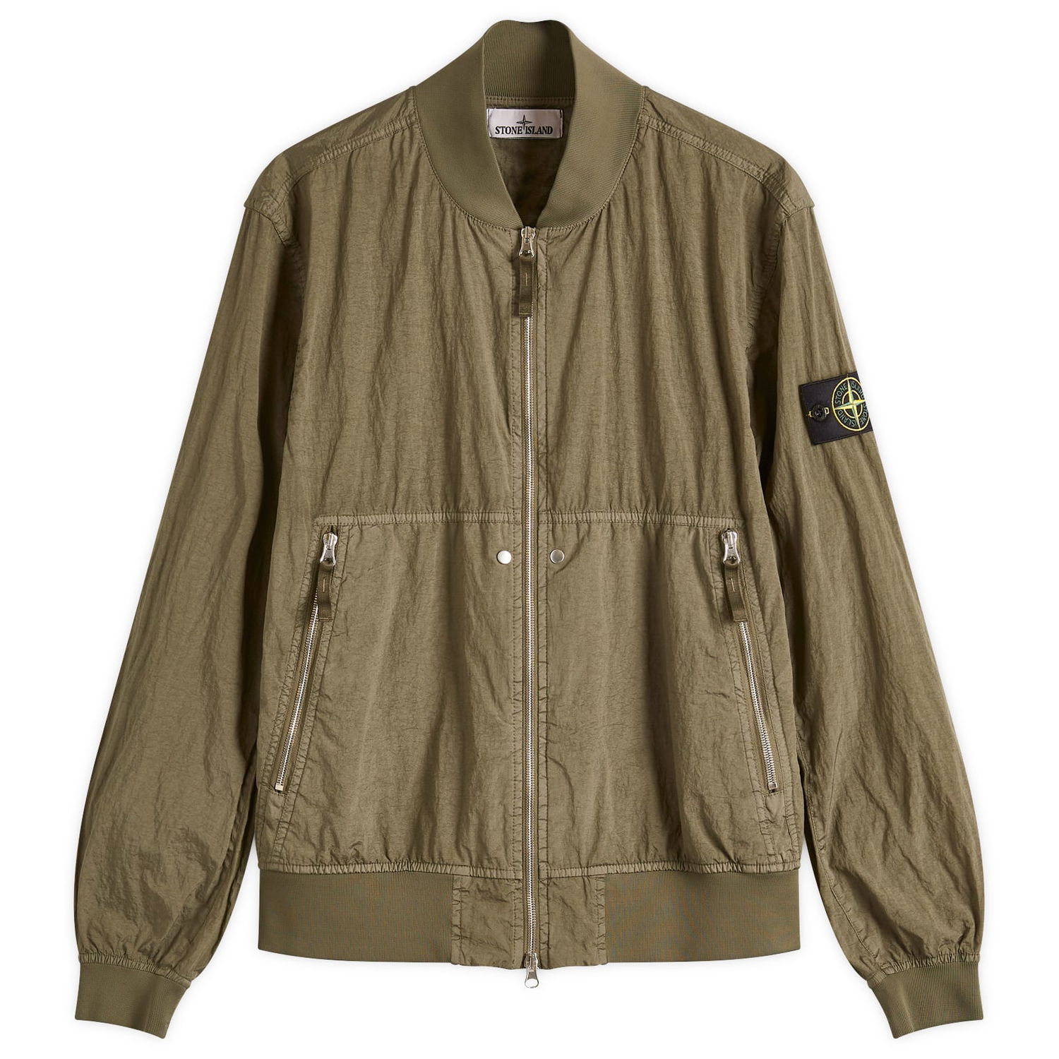Bomber bunda Stone Island Stone Island Men's Watro-TC ECONYL Bomber Jacket, Size Large Zelené | K1S154100019-V0054, 1