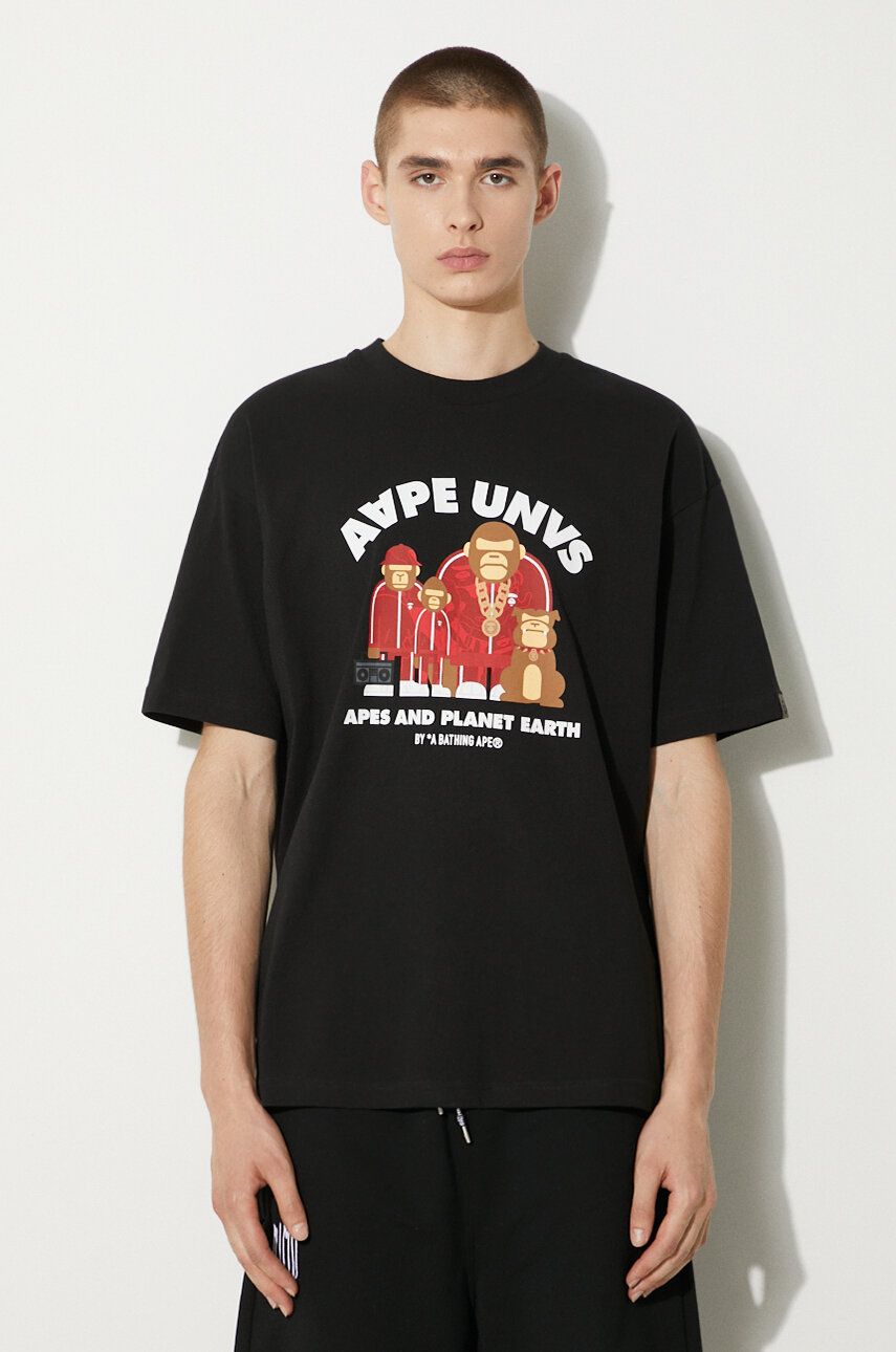 Tričko AAPE by A Bathing Ape AAPE Theme Graphic T-Shirt Čierna | AAPTEM1496XXM, 0