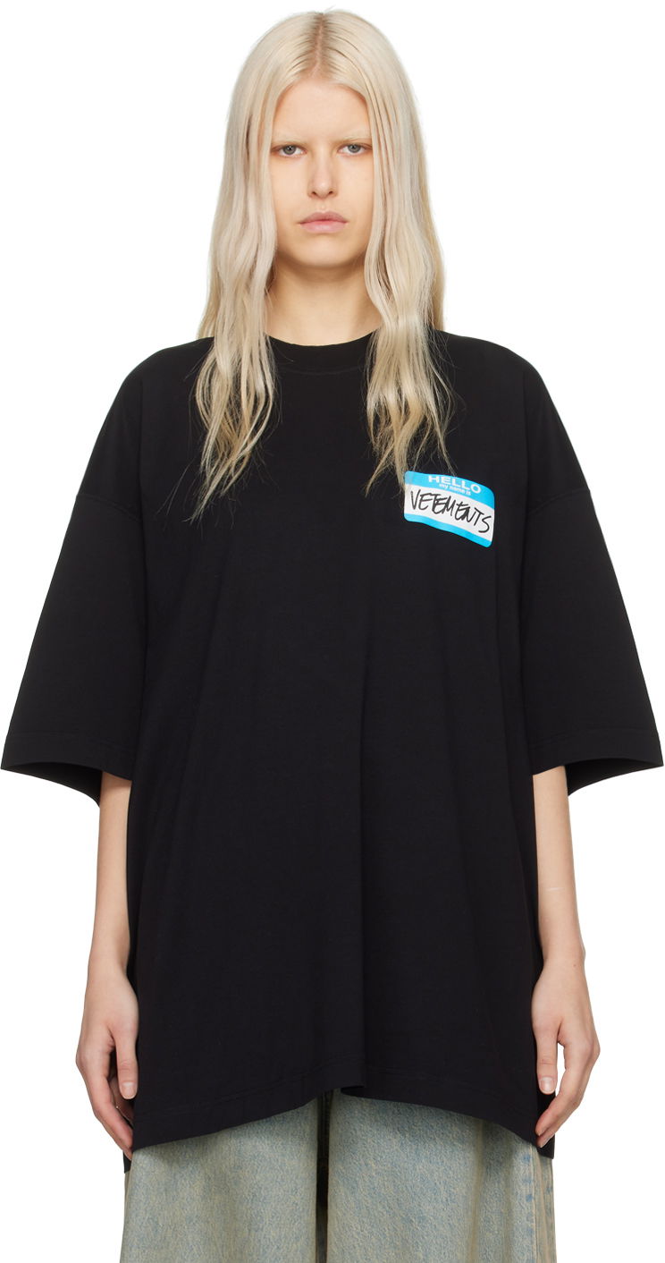 Tričko VETEMENTS 'My Name Is ' T-Shirt Čierna | UE64TR130B, 0