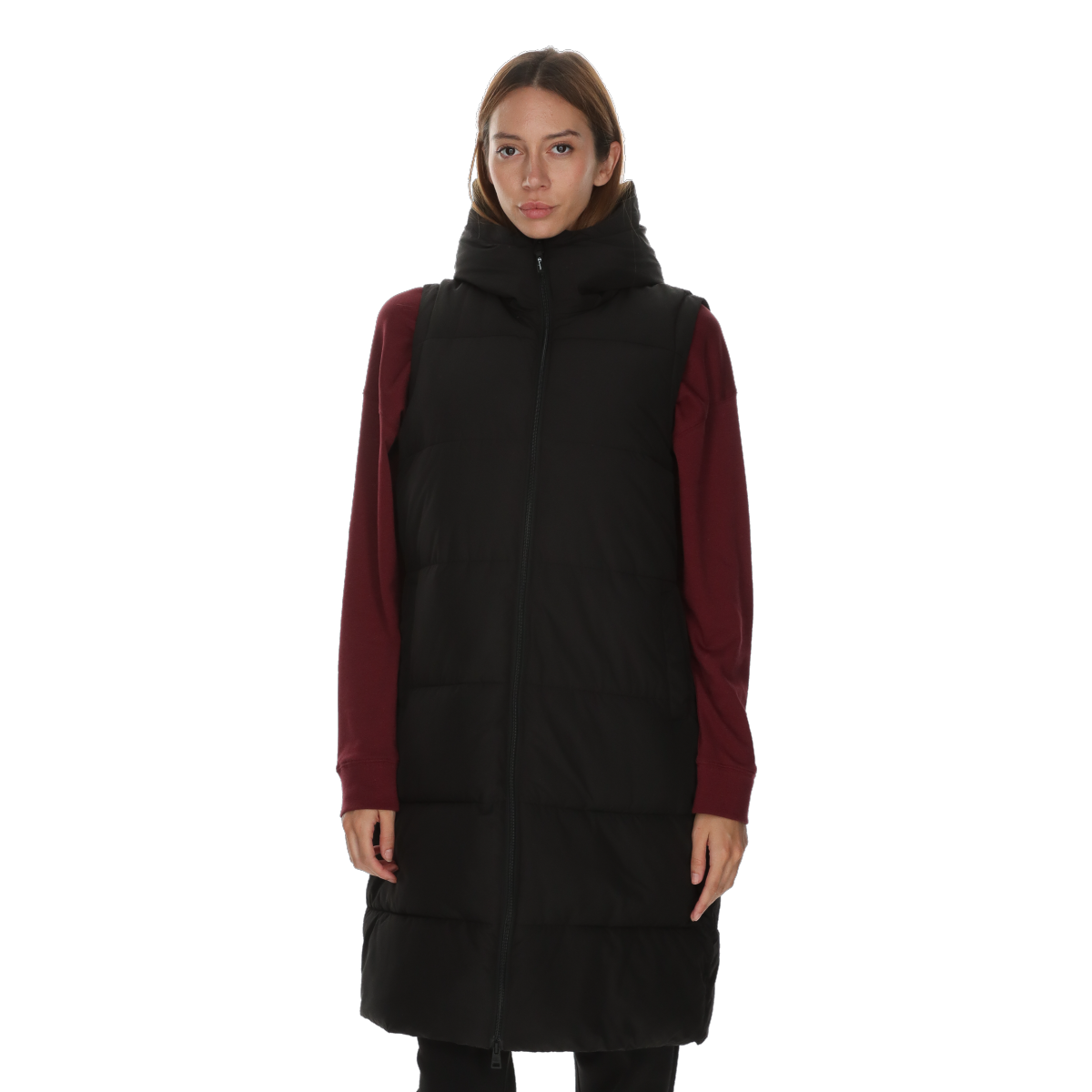 Vesta Champion Long Hooded Puffer Vest Freny Čierna | CHA253F500-01, 0