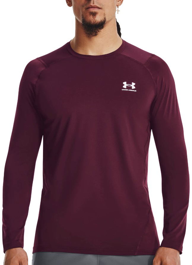 Tričko Under Armour UA HG Armour Fitted LS Vínová | 1361506-600, 0