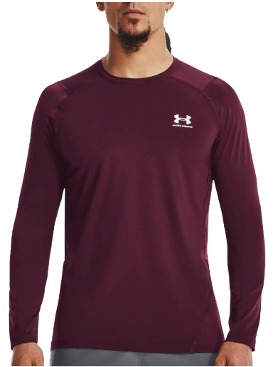 Tričko Under Armour UA HG Armour Fitted LS Vínová | 1361506-600