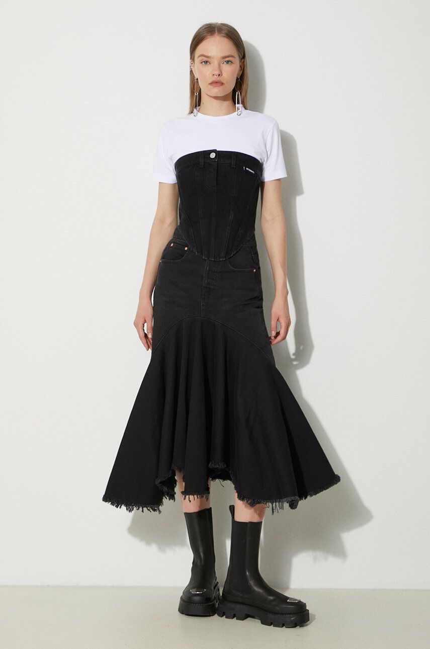 Sukňa VETEMENTS VETEMENTS Denim Midi A-Line Skirt Čierna | WE64SK700B, 1