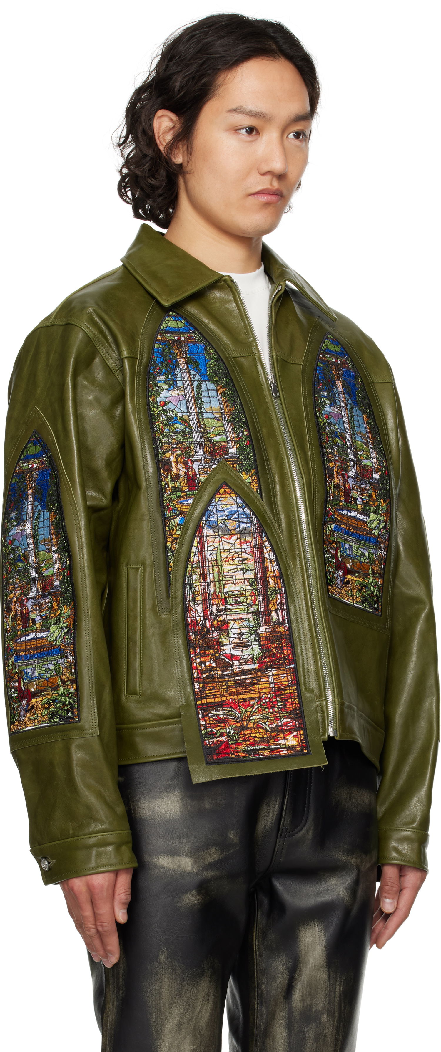 Bunda Who Decides War Who Decides War Eden Leather Jacket Zelené | 1131250011SS25, 1