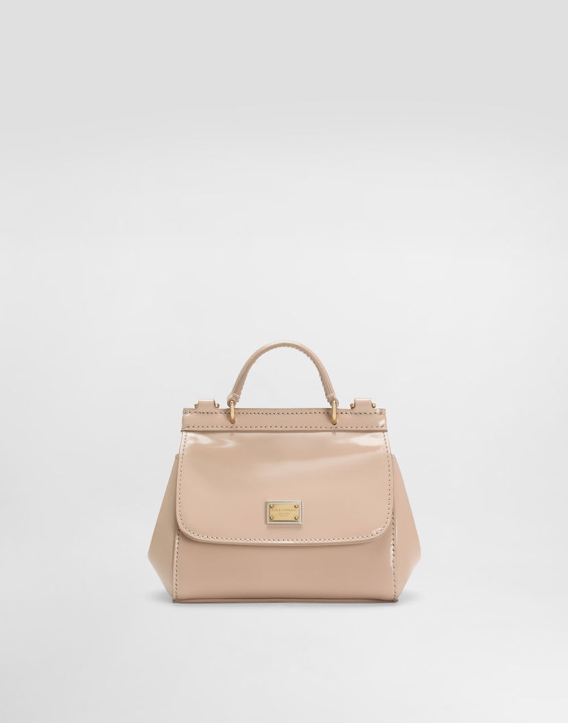 Kabelka Dolce & Gabbana Dolce & Gabbana Mini Sicily Patent Calfskin Bag Béžová | EB0003A106780412