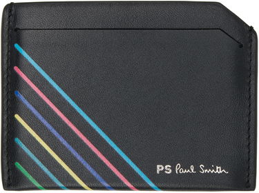Peňaženka Paul Smith PS Paul Smith Sports Stripe Card Holder Čierna | M2A-7621-APSSTS, 0