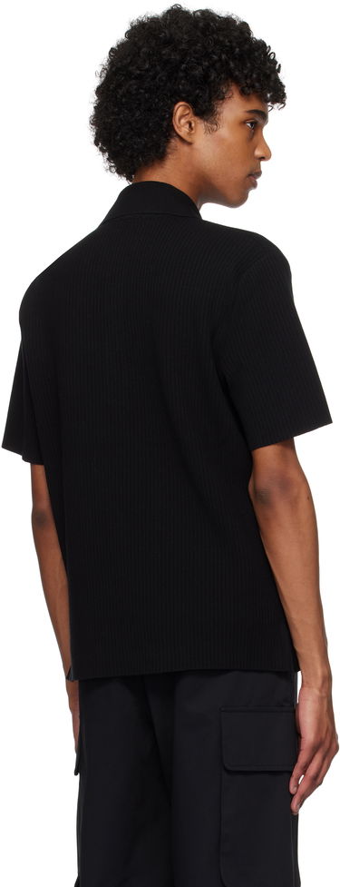 Polo tričko Courrèges Courrèges Rib Knit Polo Čierna | 125MPO047FI0001, 2