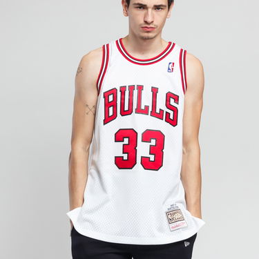 Dres Mitchell & Ness NBA Swingman Jersey Chicago Bulls Scottie Pippen #33 Biela | SMJYAC18054, 0
