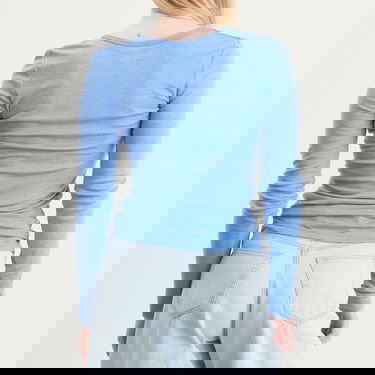Tričko Samsoe Samsoe Samsøe Samsøe Sadou Long Sleeve T-Shirt Modrá | F10000014-164020TCX, 3